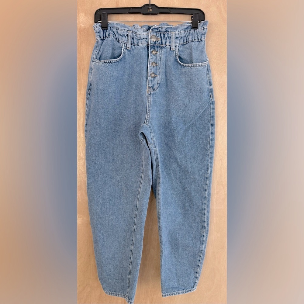 Zara High Waist Paperbag Jeans - Picture 8 of 14